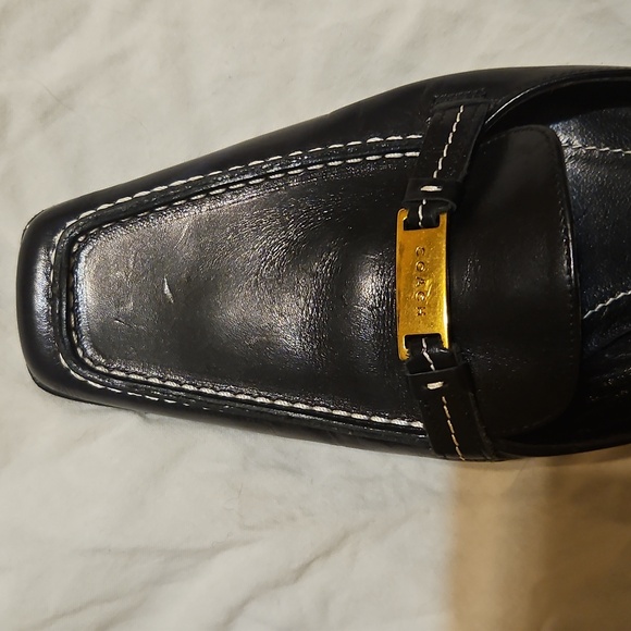 Coach Black Letter Mules 6b - Picture 3 of 5